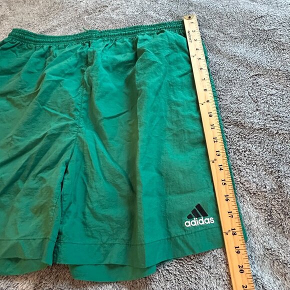 VTg 90s Adidas Shorts Size XL Green Nylon Gorpcore Logo Embroidered Y2K 17619 - Picture 7 of 9